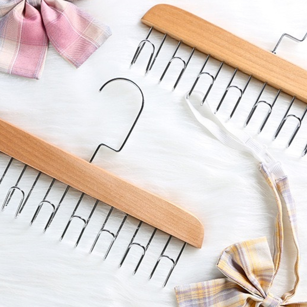 Móc Gỗ Treo Đồ Lót, Khăn , Thắt Lưng, Cà Vạt, Áo 2 Dây Đa Năng Tiện Dụng Cho Mọi Gia Đình