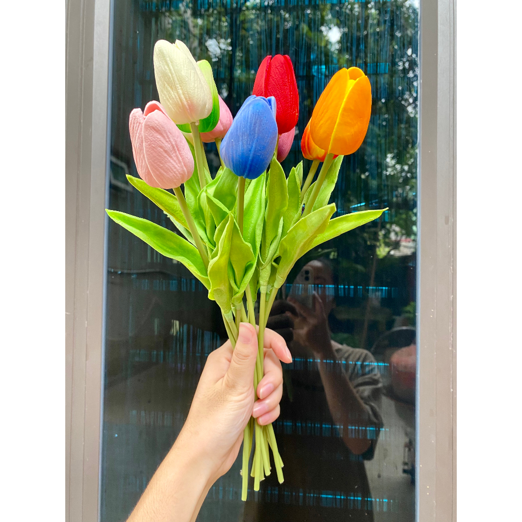 Tuylip cao su bó 10 cành cao 30cm giá tốt nhất