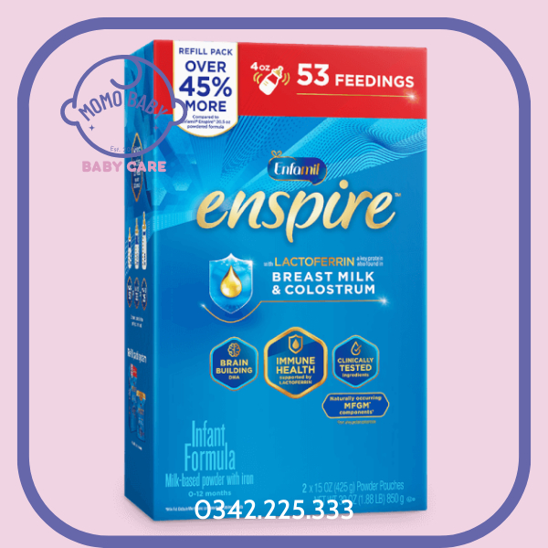Sữa bột Enfamil Enspire Infant Formula 850g (0-12 tháng) - NHẬP KHẨU DATE 04/24 (Hộp)