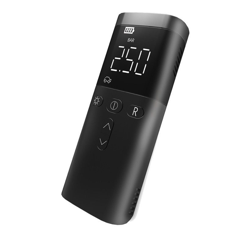 BƠM LỐP MINI KHÔNG DÂY TỰ ĐỘNG - XILANH THÉP - TÍCH HỢP PIN SẠC DỰ PHÒNG, ĐÈN LED SOI SÁNG