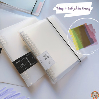 Combo bìa còng kèm 120 trang giấy refill chất liệu cứng cáp, viết êm, kèm dây khóa - Tặng 4 tab phân trang BSC02