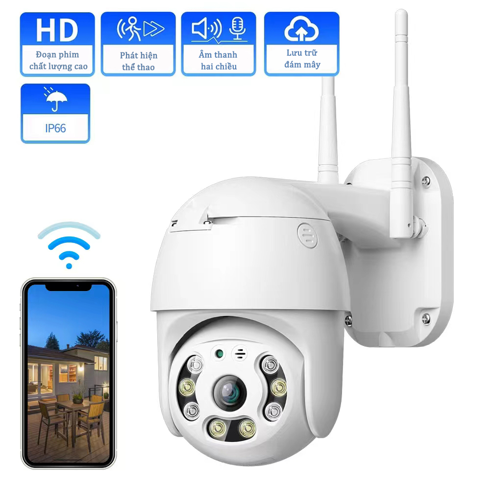V380 PRO Bảo hành 3 năm Camera ngoài trời-xoay Full HD 360-chống mưa-ban đêm có màu