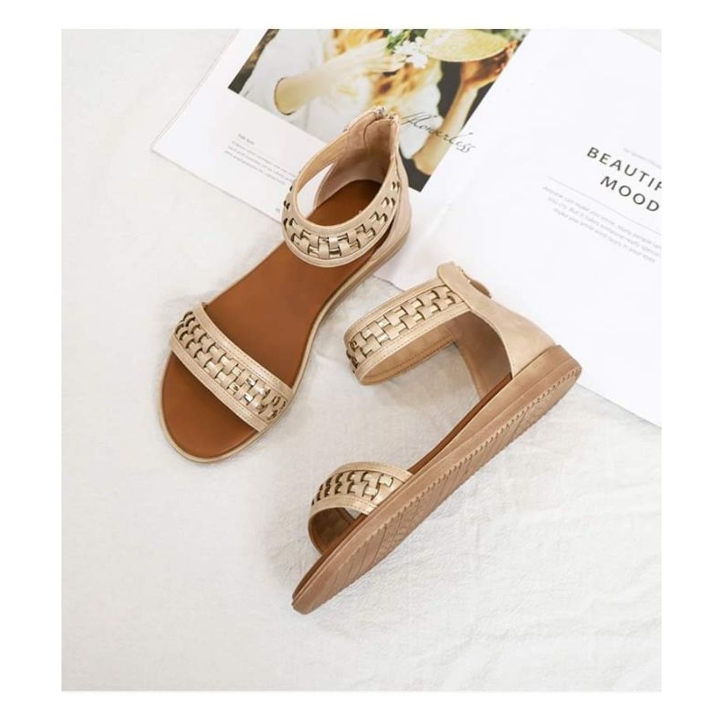 Giày Sandal Nữ chiến binh Boho quai ngang