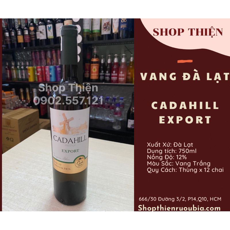 Vang Đà Lạt CADAHILL Export Trắng 13% 750ml