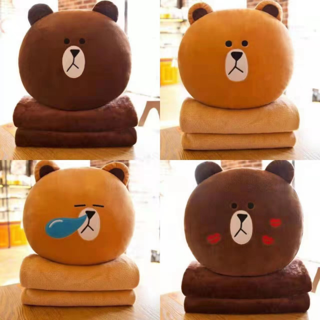 Bộ chăn gối văn phòng 2 trong 1 hình thú cực dễ thương