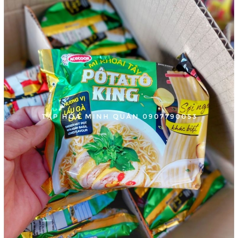 MÌ KHOAI TÂY POTATO KING VỊ LẨU GÀ LÁ É/ LẨU NẤM SỤN BÒ