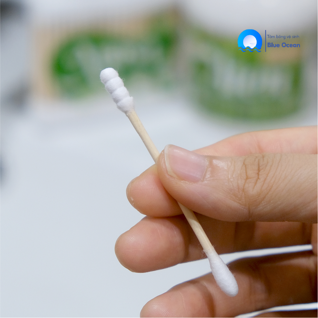 Tăm bông ngoáy tai người lớn ANOSA thân trúc TB01-154 túi 100 que