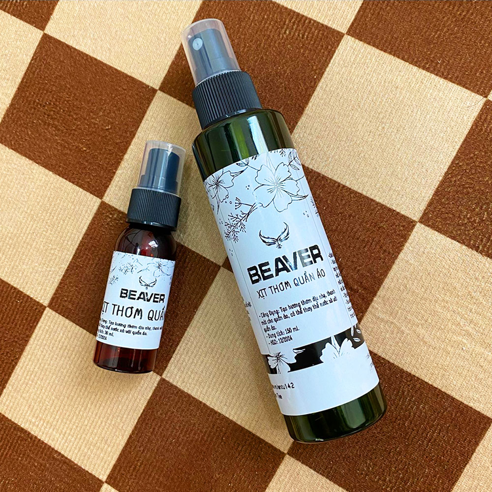 Xịt thơm quần áo BEAVER TEE 30ml-150ml mùi hương ngọt ngào, tươi mát và dịu nhẹ