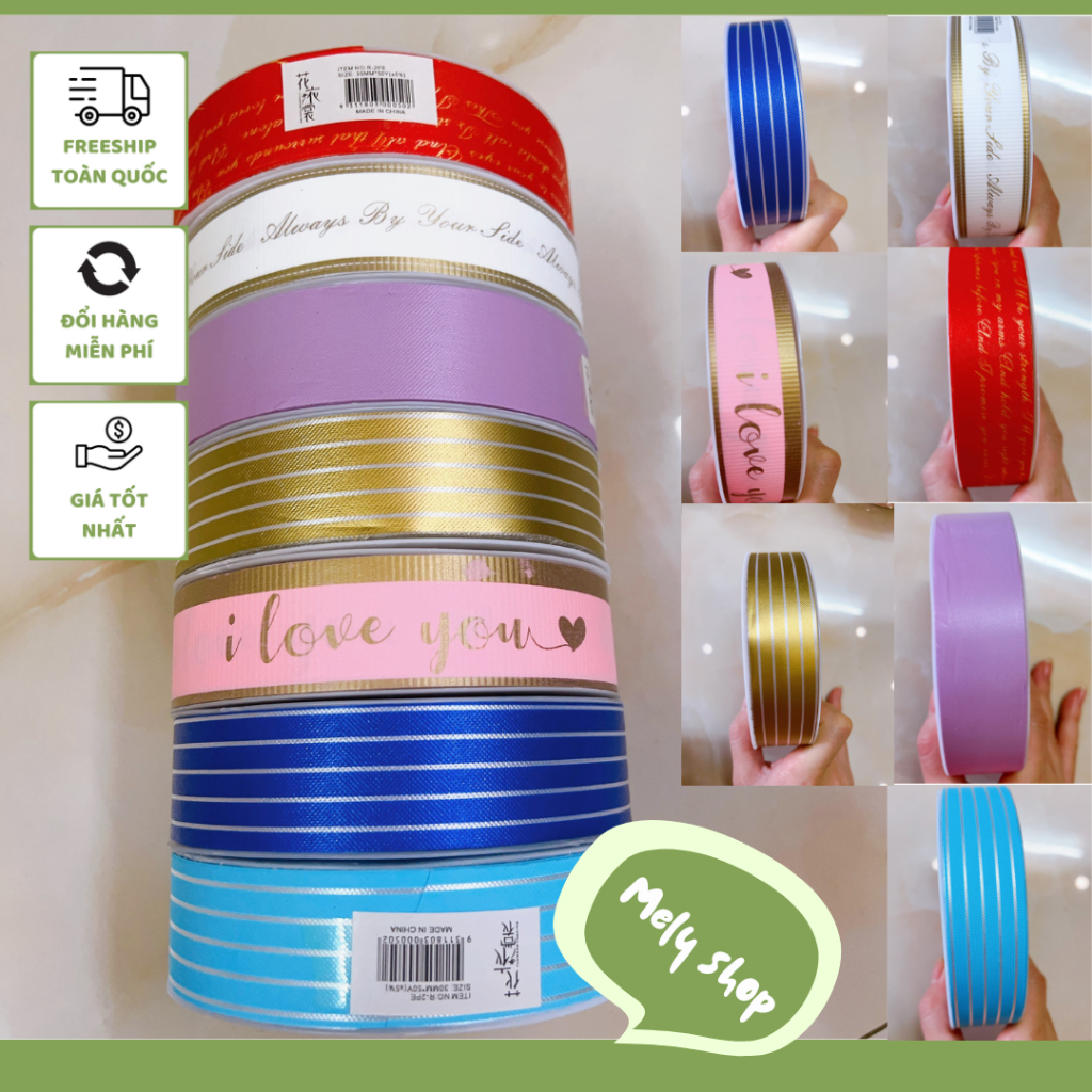 _Ruy Băng Nhựa Thái In Họa Tiết Đa Dạng_Hàng Đẹp Loại 1_Bản 3cm_Shop Mely