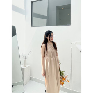 Váy linen nhún ngực - Sii