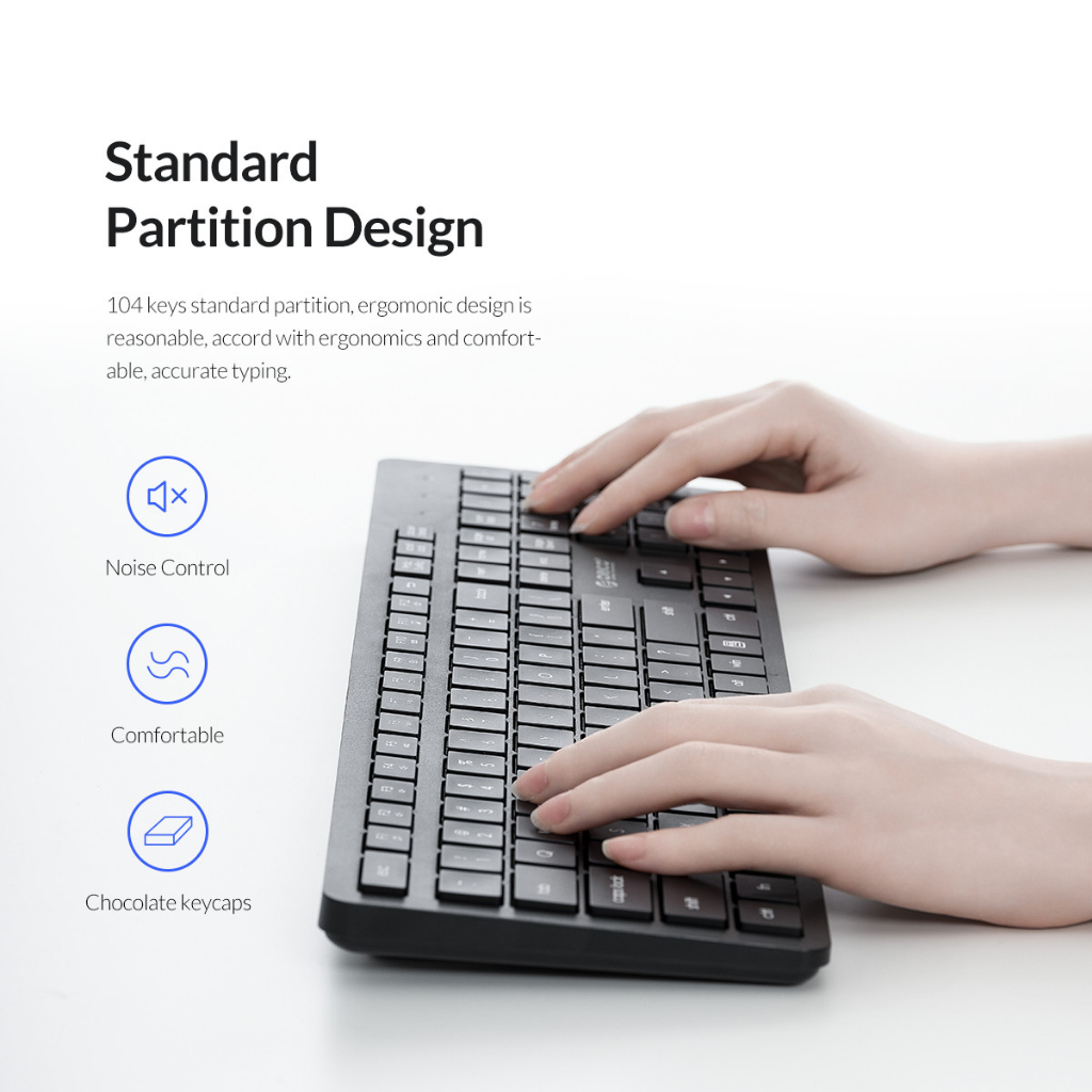 BỘ PHÍM CHUỘT KHÔNG DÂY ORICO-WKM01-BK