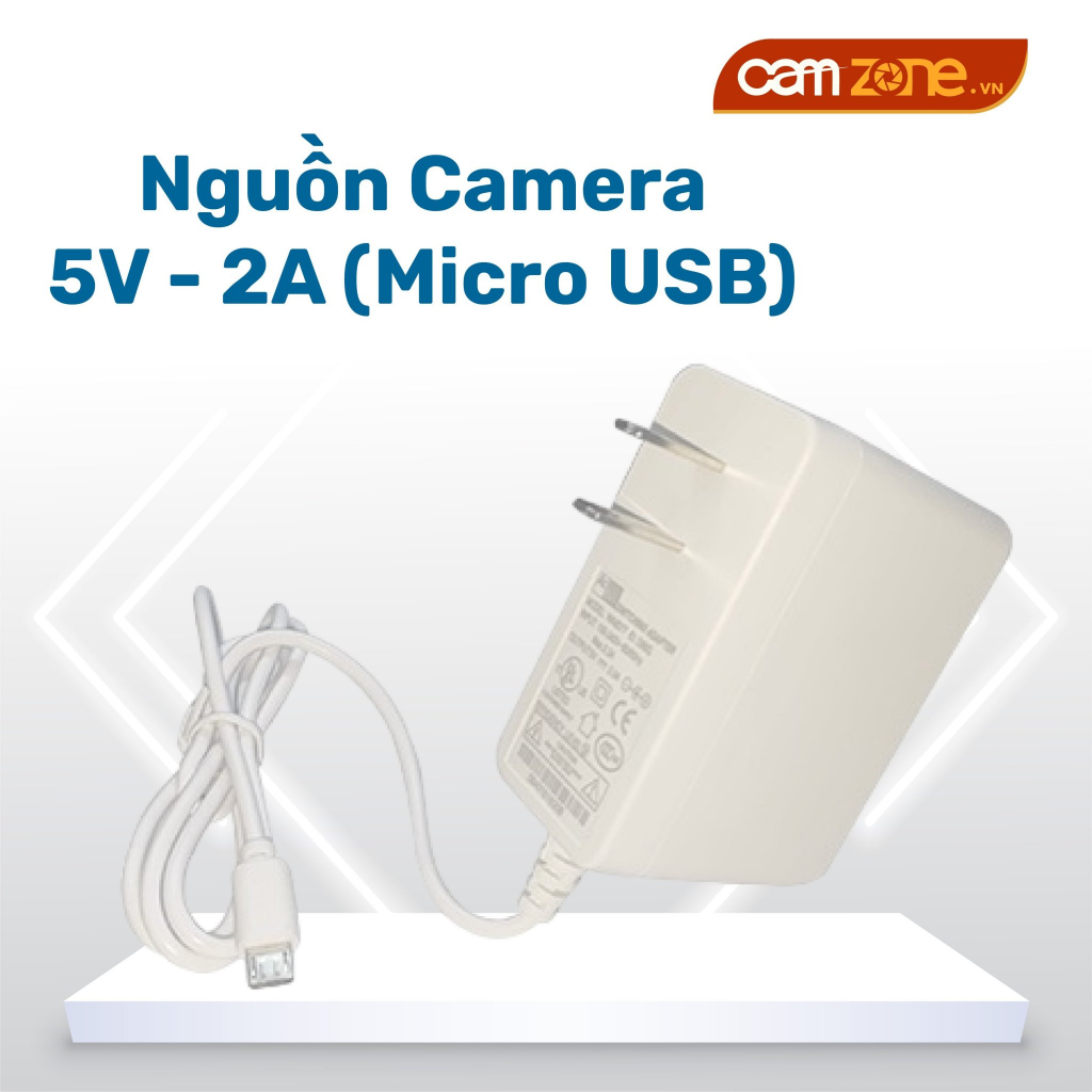 Nguồn 5V- 2A Cho Camera thương hiệu ACBEL chân dẹt ( Micro USB)M Camzo
