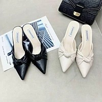 Dép sục nơ gút da mềm gót  5p giaynu99