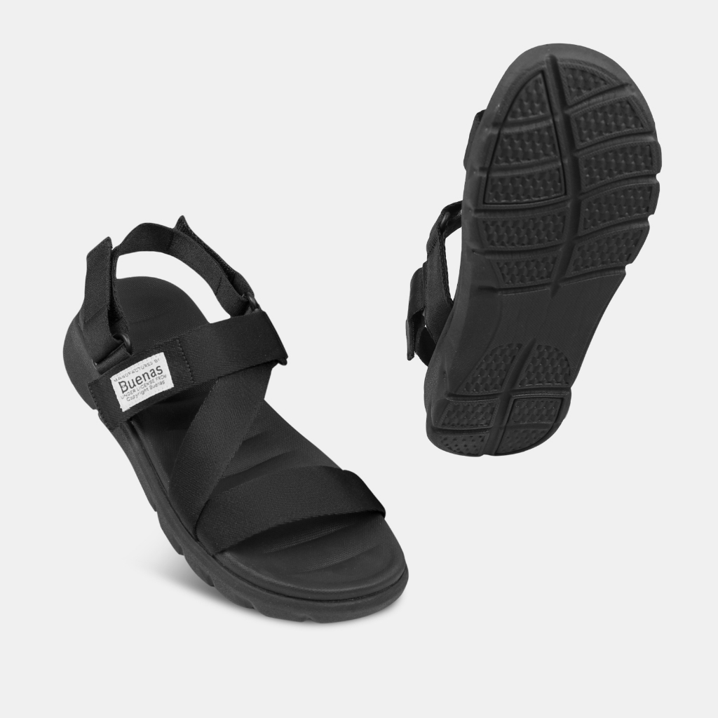 Sandal nam nữ Buenas Alpha 2828 - dép quai hậu học sinh đi học đế cao 3 phân