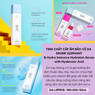 [Drunk Elephant] Tinh chất dưỡng ẩm bảo vệ da Drunk Elephant B-Hydra Intensive Hydration Serum with Hyaluronic Acid