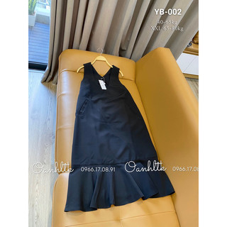(40-80kg) Váy Yếm Bầu Đuôi Cá - Đầm bầu yếm màu xanh than & đen Có sẵn tại Shop Oanhltk