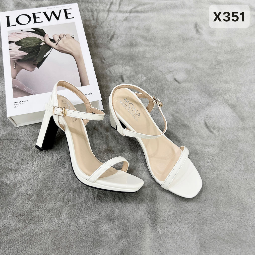 Giày sandal nữ gót trụ 9cm - X351