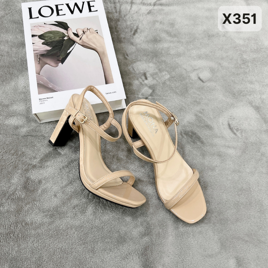 Giày sandal nữ gót trụ 9cm - X351