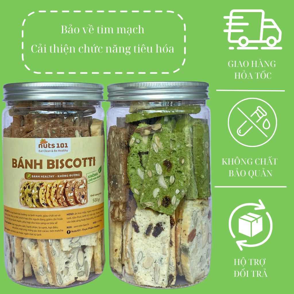 Bánh BISCOTTI giòn ăn kiêng