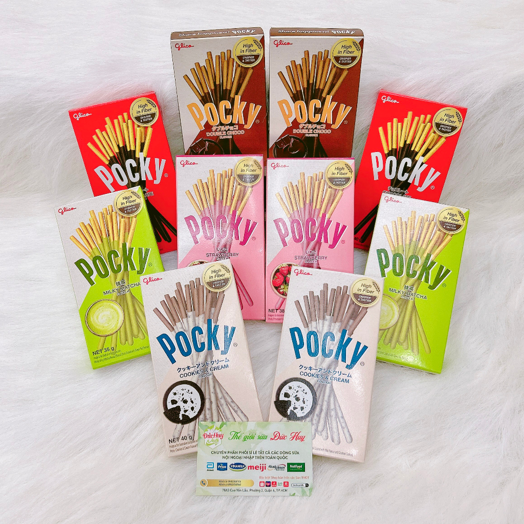Bánh que phủ kem Glico Pocky đủ vị 20-40g