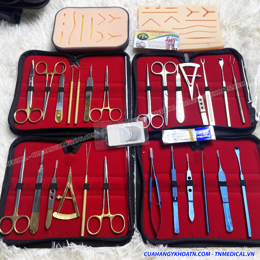 ☘ Bộ Tiểu Phẫu 7,13,14 Món Thường, Tốt, Cán Vàng Loại 12cm, 14cm, 16cm - TNMedical.vn