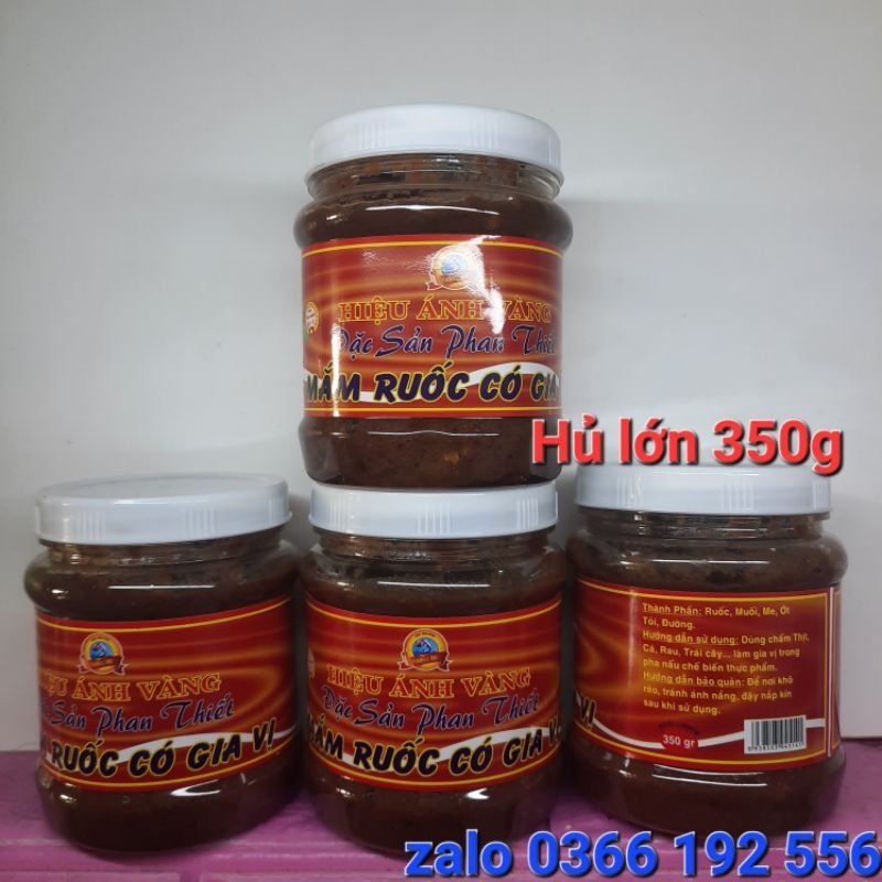 combo 4 hủ-Mắm Ruốc Phan Thiết-có gia vị-Hiệu Ánh Vàng( 4 × 350gam)