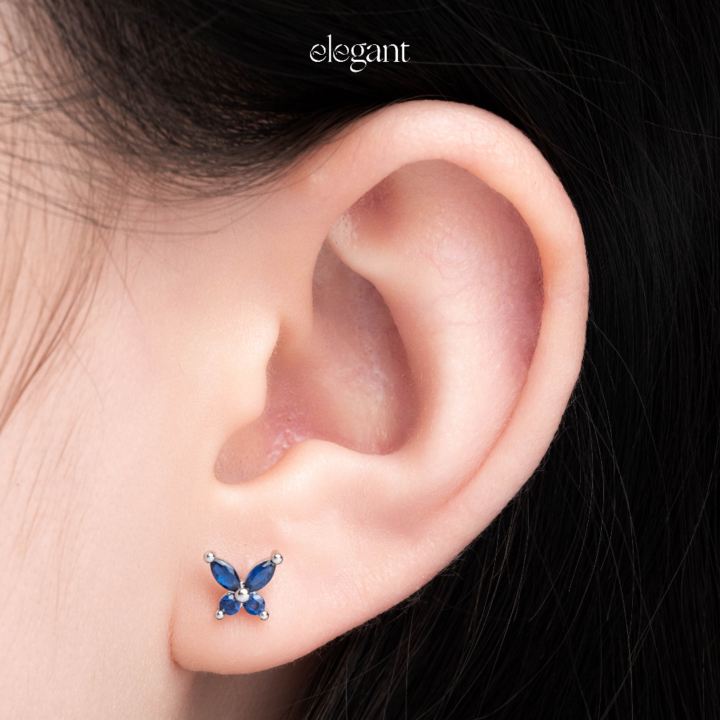 Khuyên tai đá màu DEEP SEA BUTTERFLY Elegant