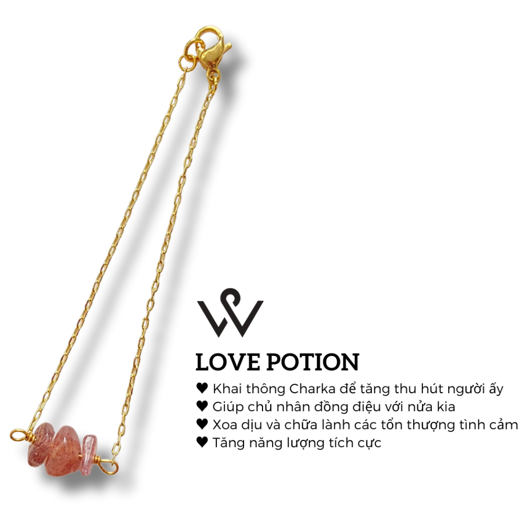 Vòng tay 💗𝑳𝒐𝒗𝒆 𝑷𝒐𝒕𝒊𝒐𝒏 𝑪𝒉𝒂𝒊𝒏-Strawberry💕