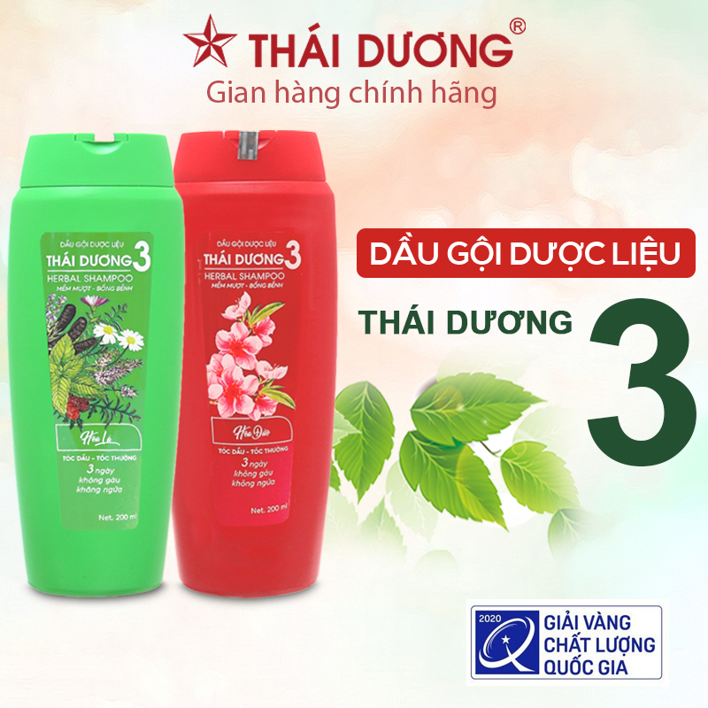 Dầu Gội Dược Liệu Thái Dương 3 Hương Hoa Lá Sao Thái Dương