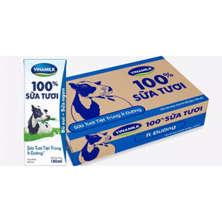 THÙNG 48 HỘP SỮA TƯƠI TIỆT TRÙNG VINAMILK 100% ÍT ĐƯỜNG - 110ML