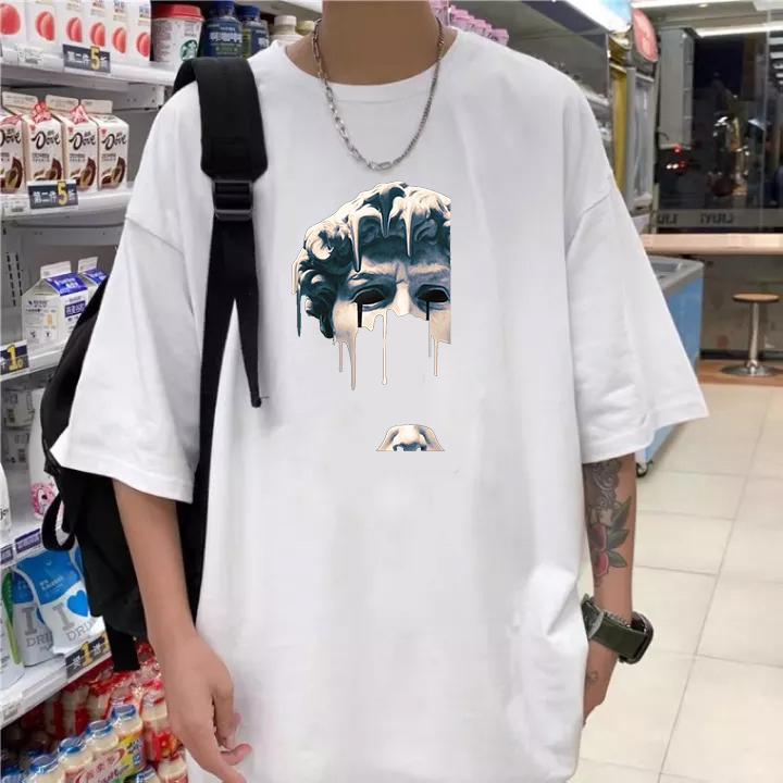 Áo thun tượng DAVID David Michelangelo form rộng áo nam nữ tay lỡ