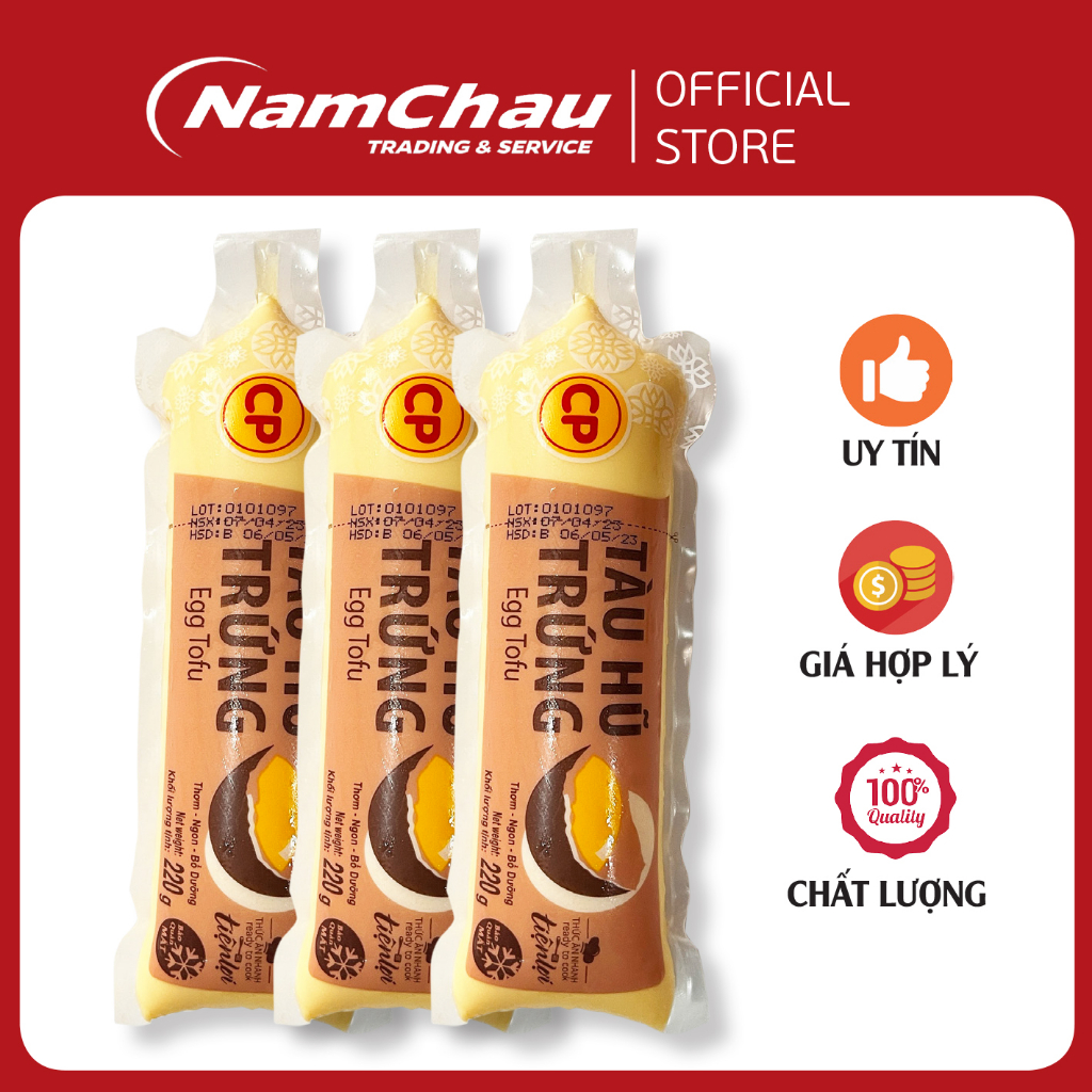 Tàu hũ/đậu hũ trứng CP gói 220gr [giao hàng hỏa tốc HN]