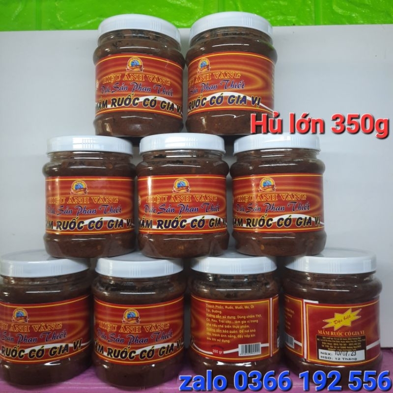 9 hủ Mắm Ruốc Phan Thiết.Hiệu Ánh Vàng có gia vị ( 9×350gam)