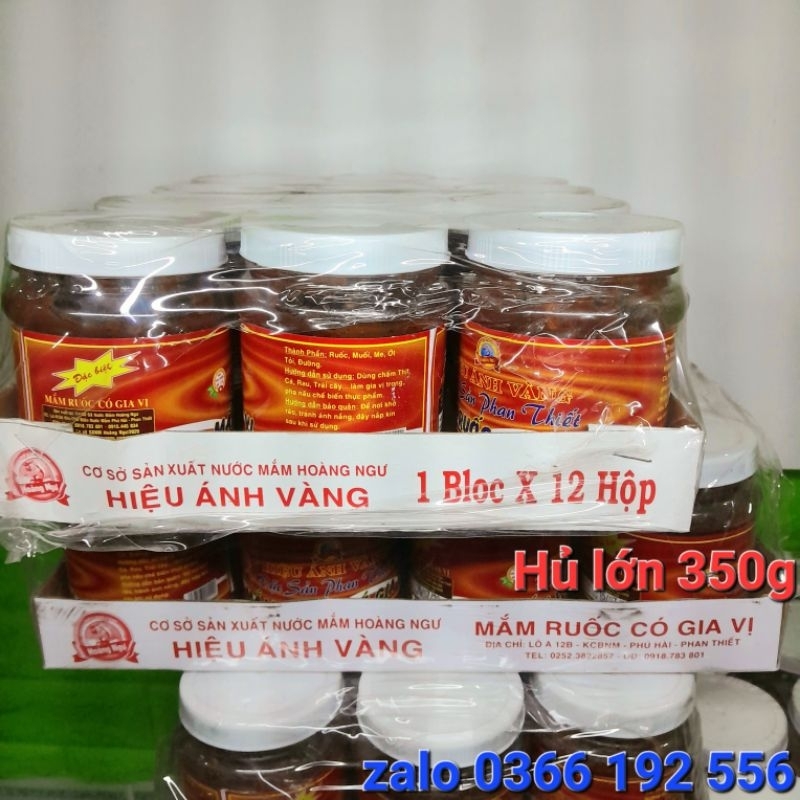 Mắm ruốc Phan Thiết có gia vị. 1 lóc = 12 hủ × 350gam