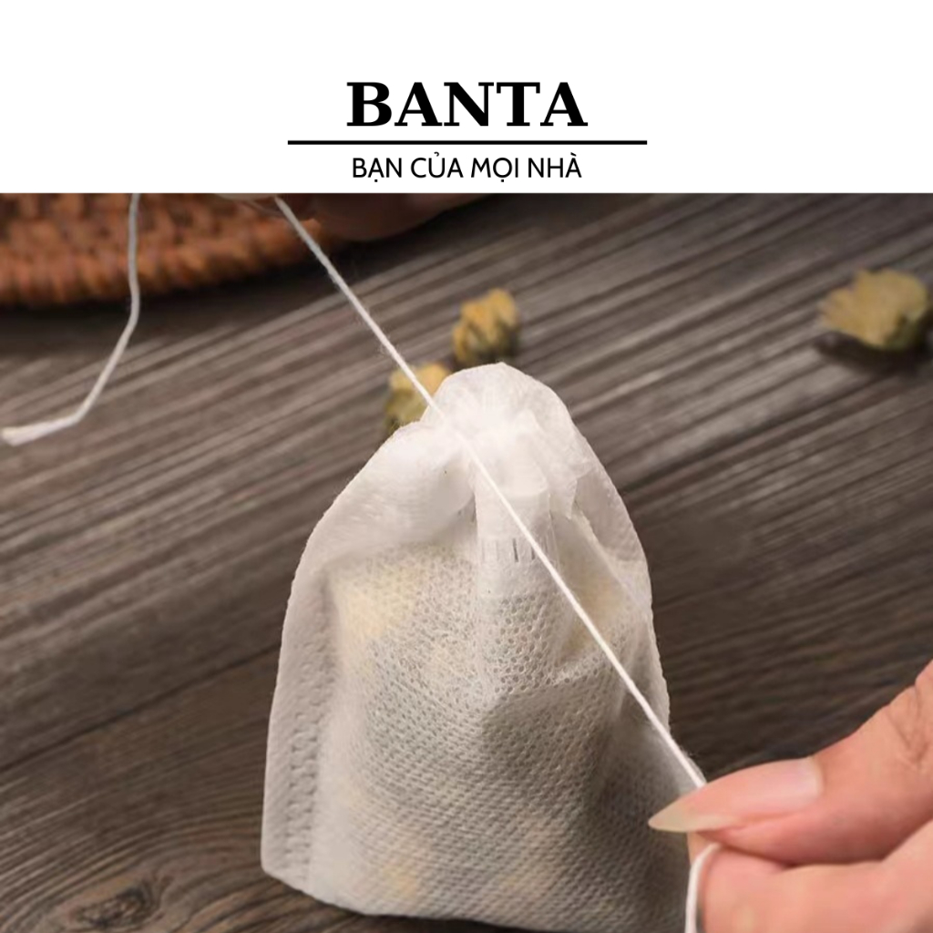 Túi lọc trà Vải Không Dệt kích thước đầy đủ. Túi ướp, túi ngâm chân, túi trà, túi thơm BANTA