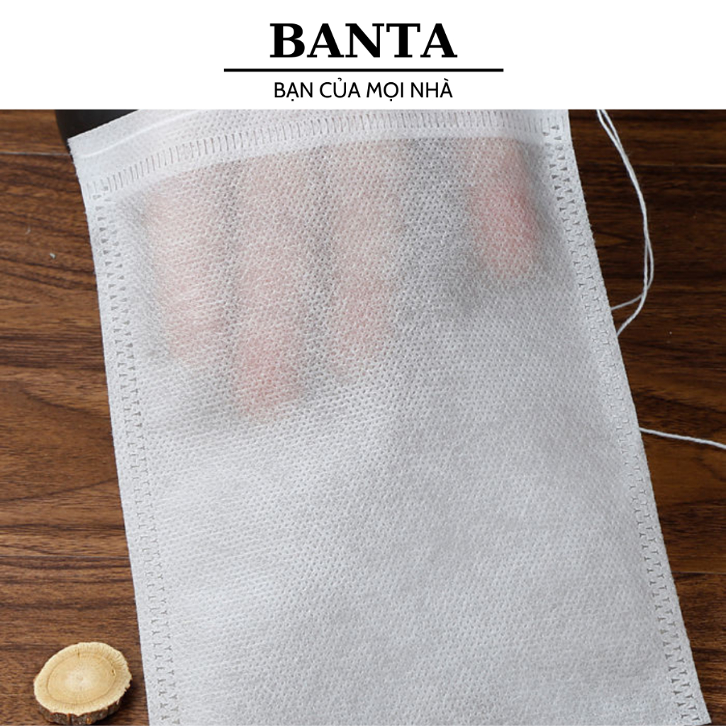 Túi lọc trà Vải Không Dệt kích thước đầy đủ. Túi ướp, túi ngâm chân, túi trà, túi thơm BANTA