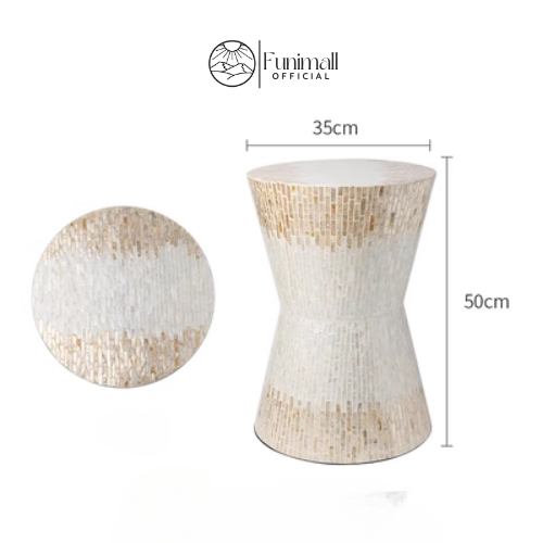 Ghế đôn khảm trai kê đồ trang trí phòng khách, khách sạn nhiều size