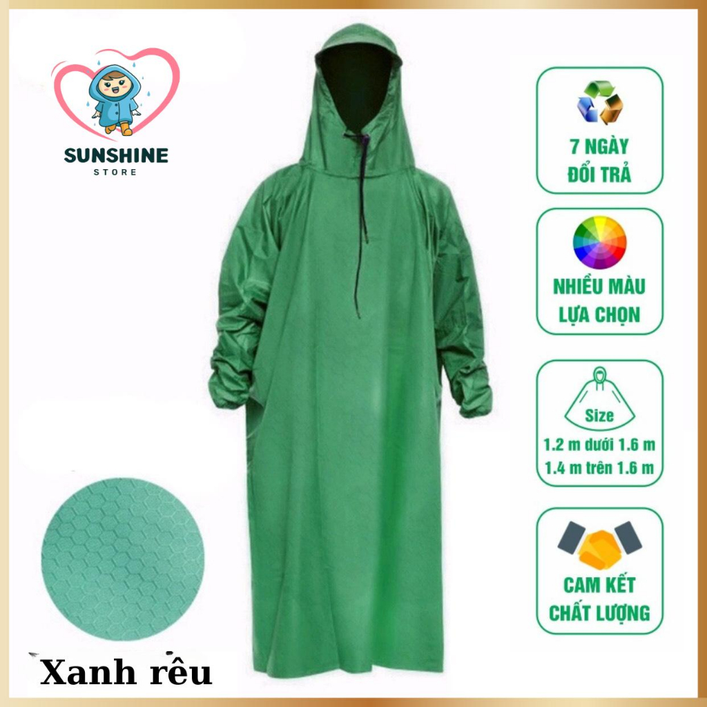 Áo mưa bít vải dù tổ ong  - Hàng Việt Nam chất lượng cao