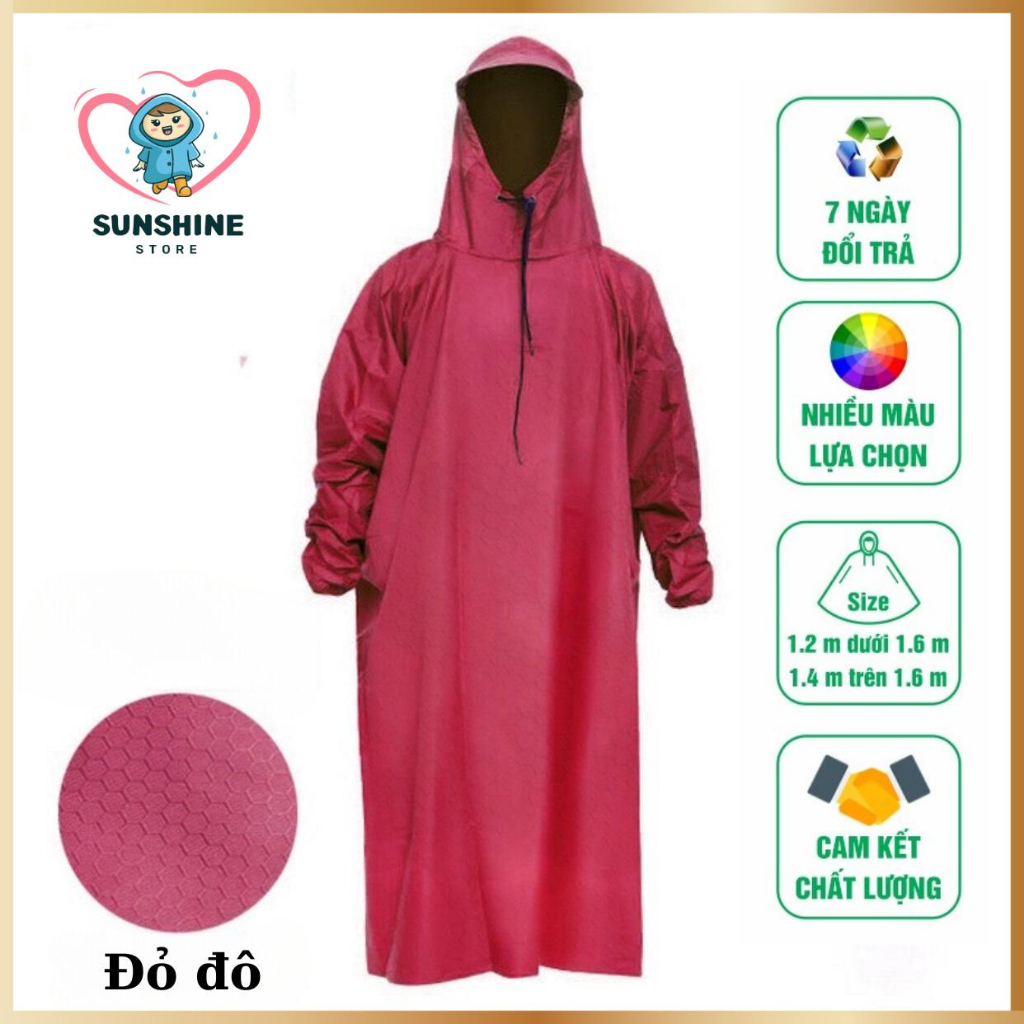 Áo mưa bít vải dù tổ ong  - Hàng Việt Nam chất lượng cao