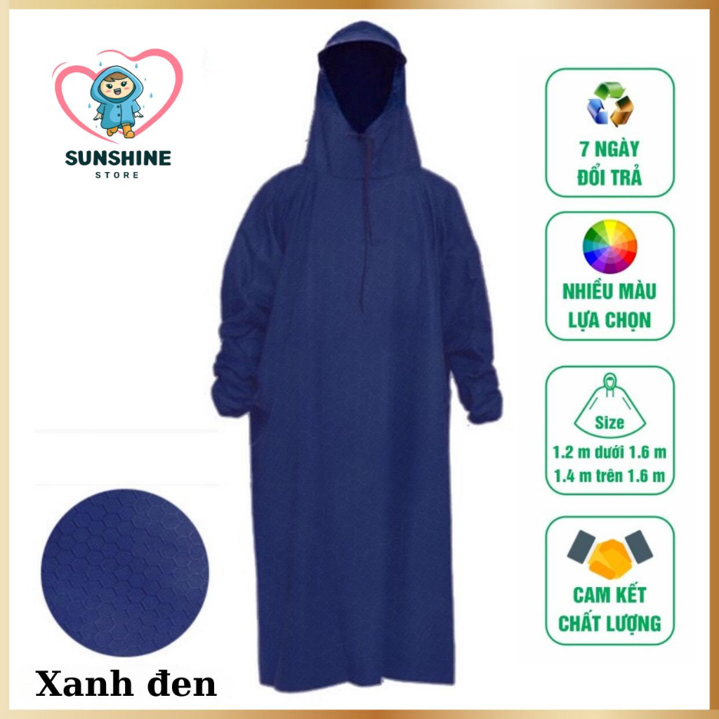 Áo mưa bít vải dù tổ ong  - Hàng Việt Nam chất lượng cao