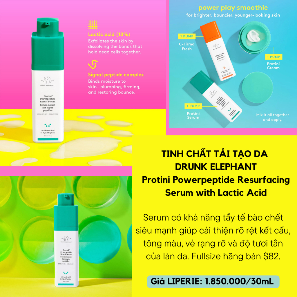 [Drunk Elephant] Tinh chất dưỡng da Drunk Elephant Protini Powerpeptide Resurfacing Serum