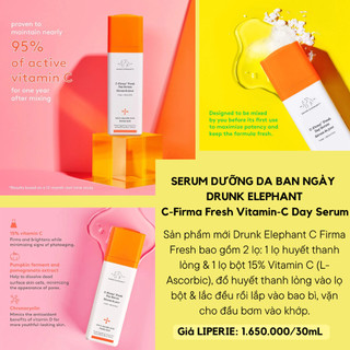 [Drunk Elephant] Serum dưỡng sáng da ban ngày Drunk Elephant C-Firma Fresh Vitamin-C Day Serum