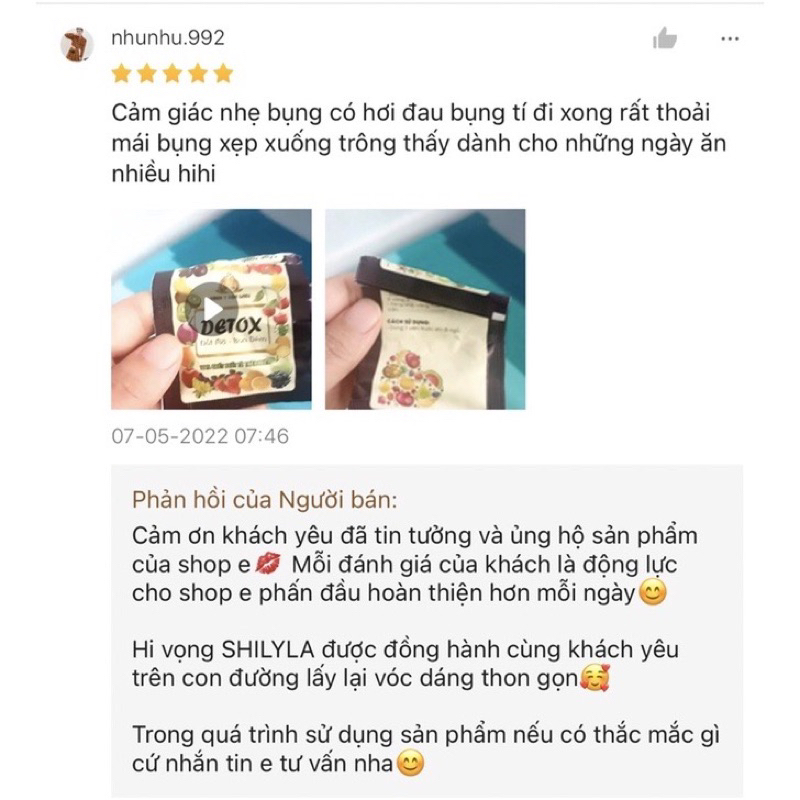 Detox Giảm Mỡ Gói 5 Viên