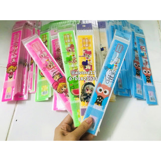 Thước kẻ học sinh gấu dâu 20cm
