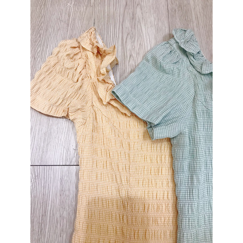 JAMI DRESS - Đầm caro cổ vuông - AIMEE