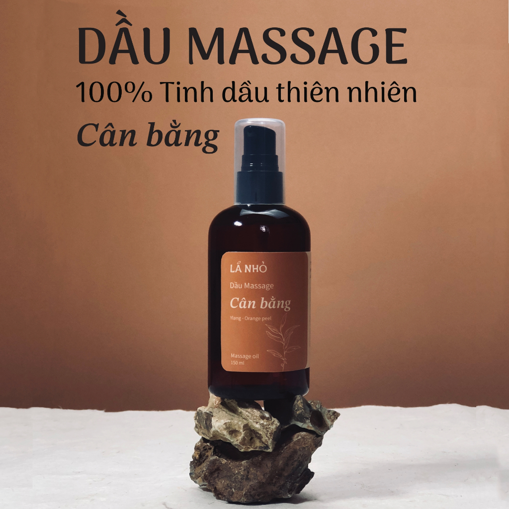 Dầu Massage Body Cân Bằng LÁ NHỎ, từ các loại dầu thiên nhiên lành tính, thư giãn tinh thần, làm dịu làn da của bạn.