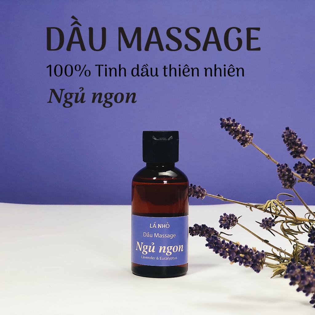 Dầu Massage Body Ngủ Ngon LÁ NHỎ, từ các loại dầu thiên nhiên lành tính, thư giãn tinh thần, làm dịu làn da của bạn.