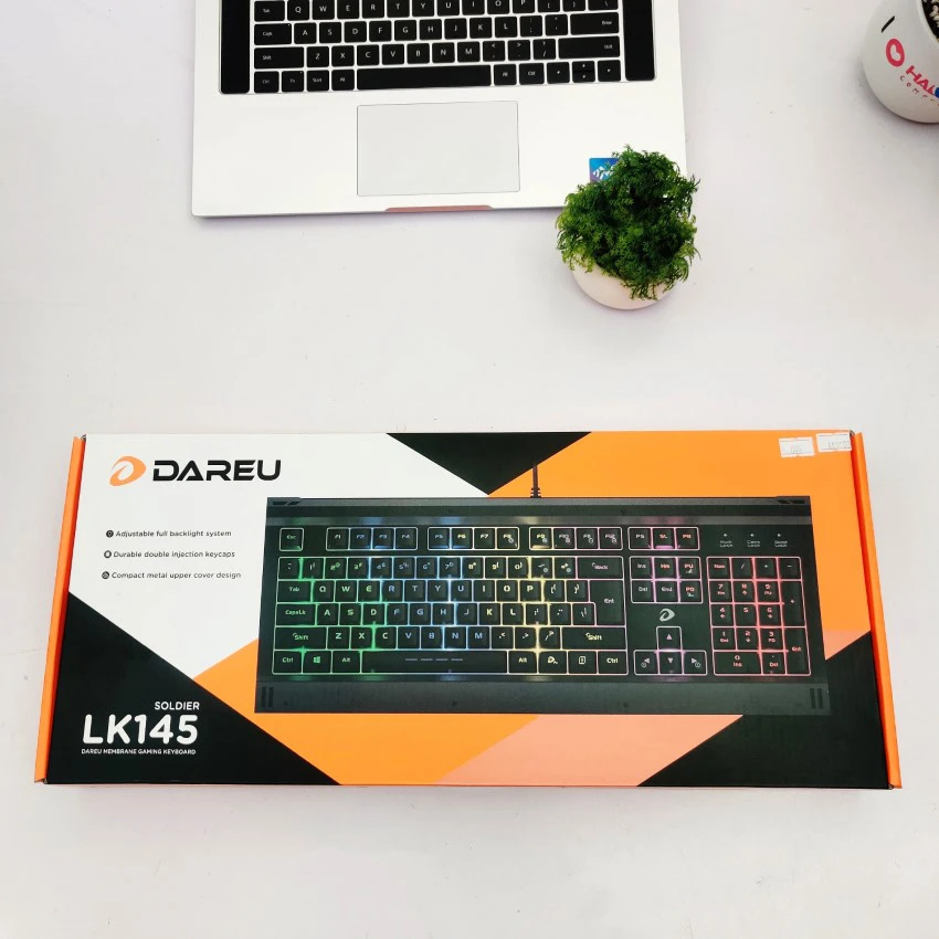 Bàn Phím Giả Cơ Dareu LK145 - Chống Nước, Chống Cháy - Đèn Led 7 Màu - Tặng Lót Chuột 20X25cm - Bảo Hành 24 Tháng