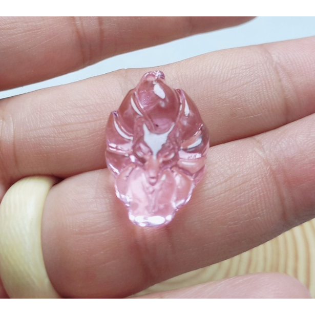 Mặt hồ ly chúa đá mã não cao cấp kèm móc đeo mang phong thủy bình an