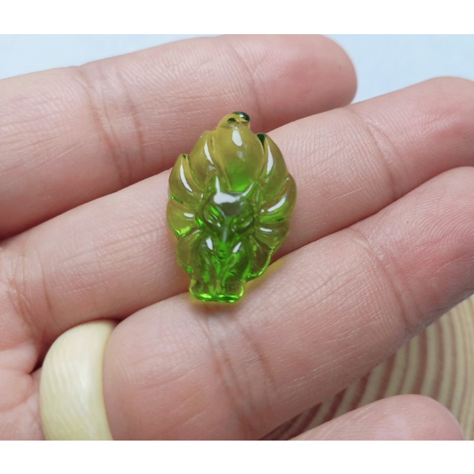 Mặt hồ ly chúa đá mã não cao cấp kèm móc đeo mang phong thủy bình an